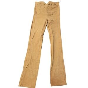 Frontier Classics Cowboy Tan Canvas Cinch Back Western Trousers 33x35 Suspenders